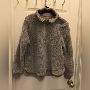 Calvin Klein Gray Sherpa Sweatshirt